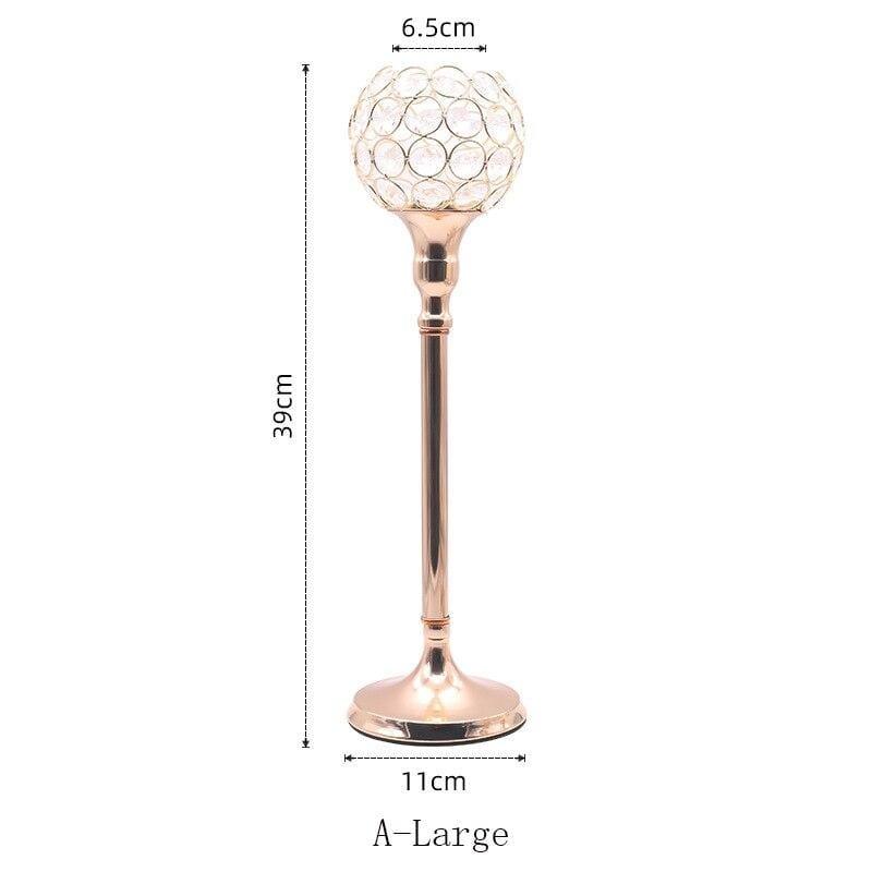 Elegant Vintage Metal Candle Holder Centerpiece