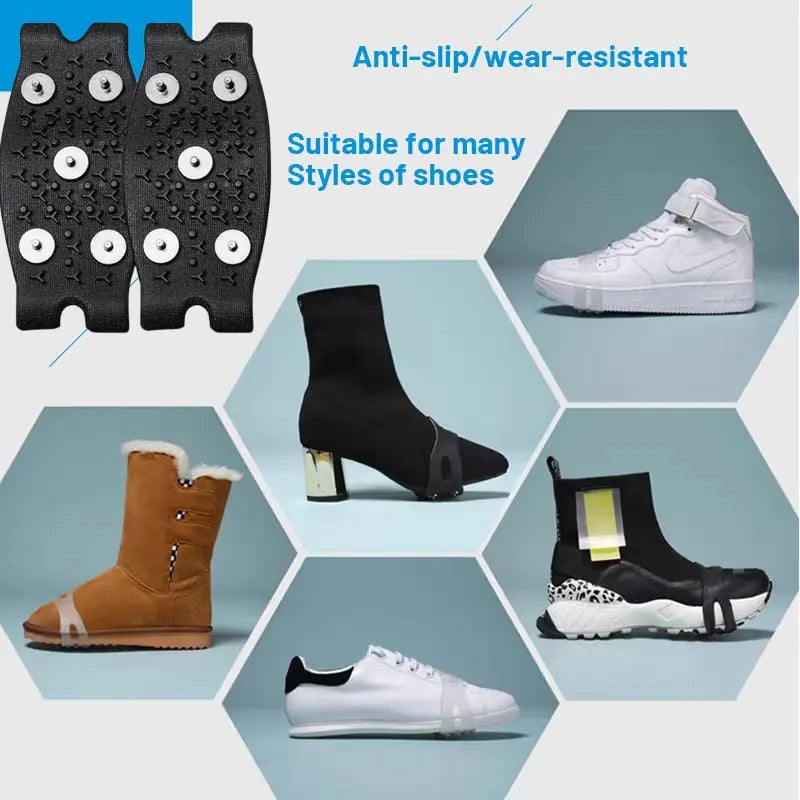 Spiked Non-Slip Shoe Covers for Safety and Outdoor Grip