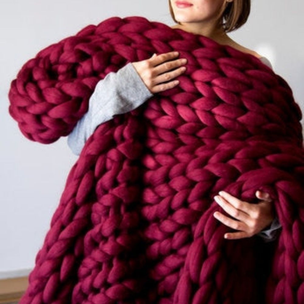 Cozy Chunky Knit Blanket for Winter Comfort