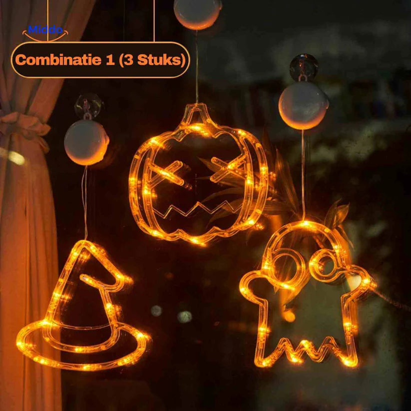Warm LED Pumpkin Glow Lamp with Suction Cup for Festive Decor