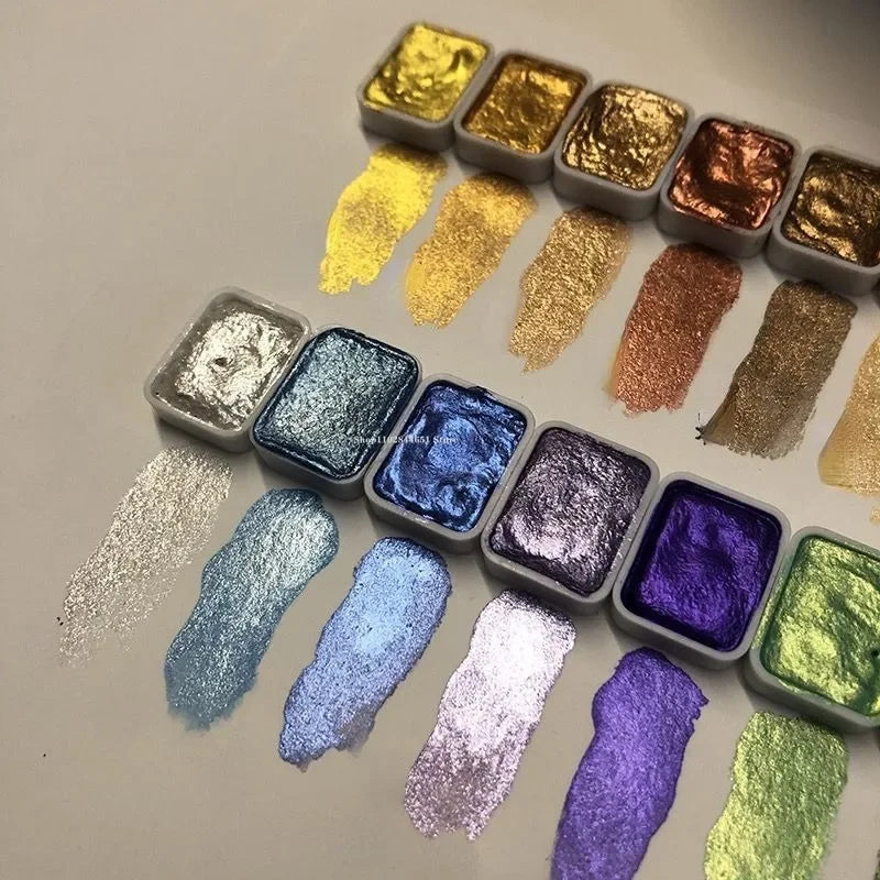 Shimmering Pearl Mineral Pigment Powder for Watercolor Art