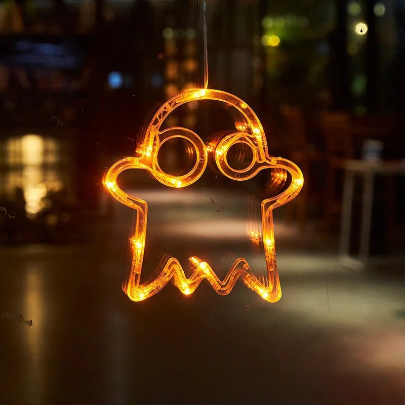 Warm LED Pumpkin Glow Lamp with Suction Cup for Festive Decor