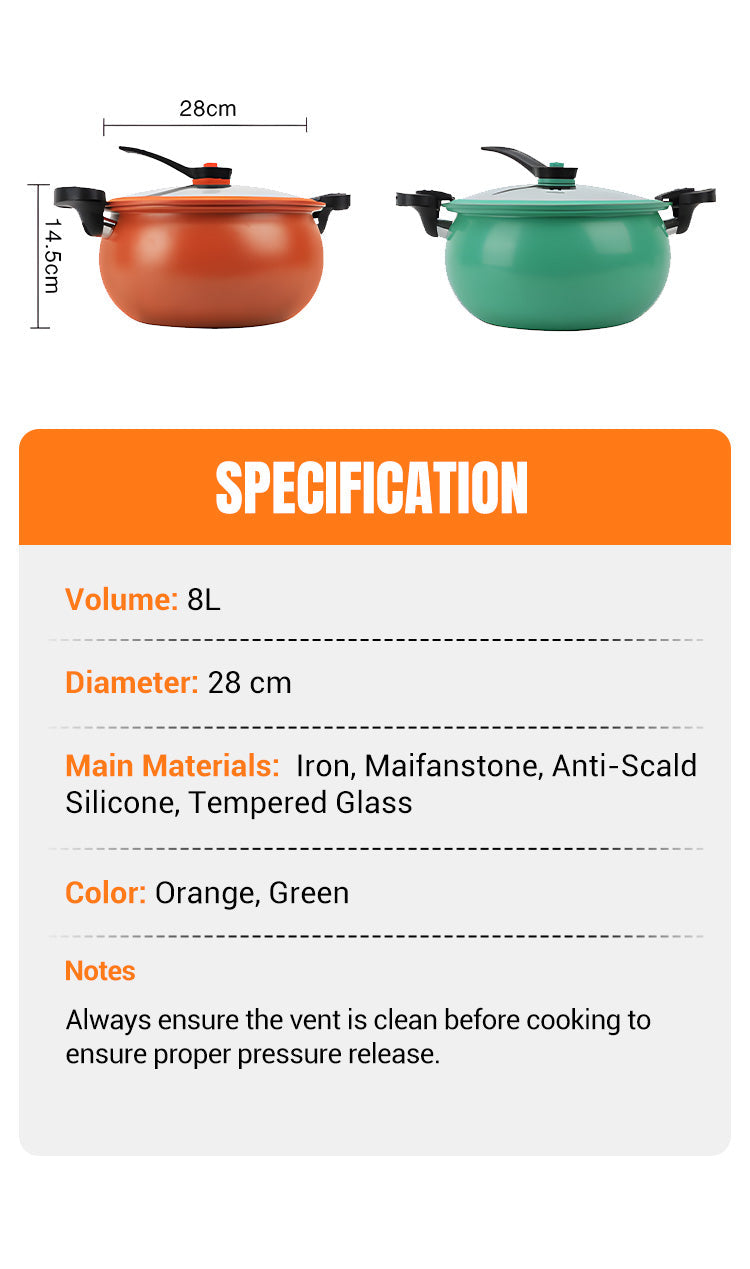 McRib™ Stone Micro Pressure Cooker - Large Capacity Cookware