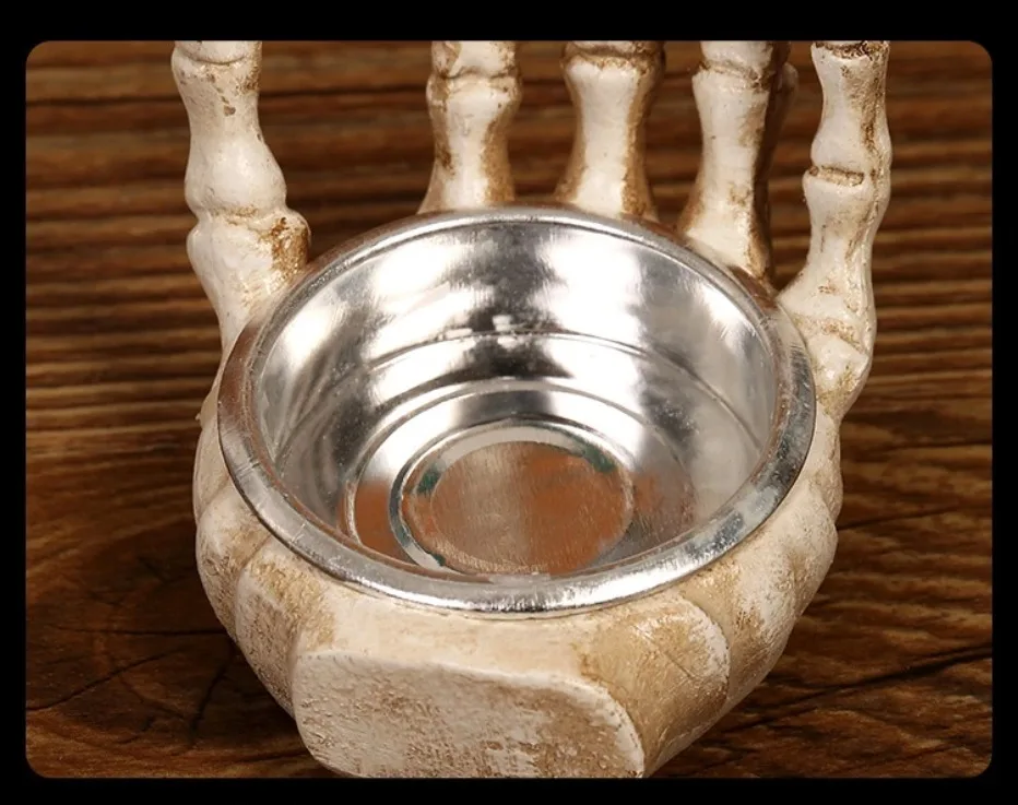 Spooky Skull Candle Holder Set for Halloween Decor