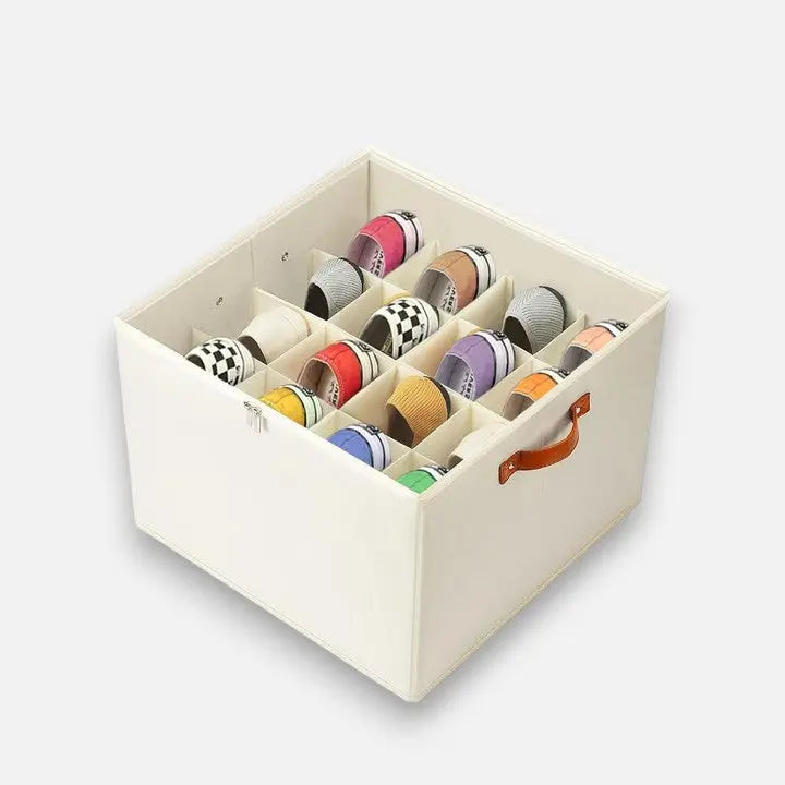 Organize Elegantly™ - Compartmented Storage Box for Scarves & Accessories