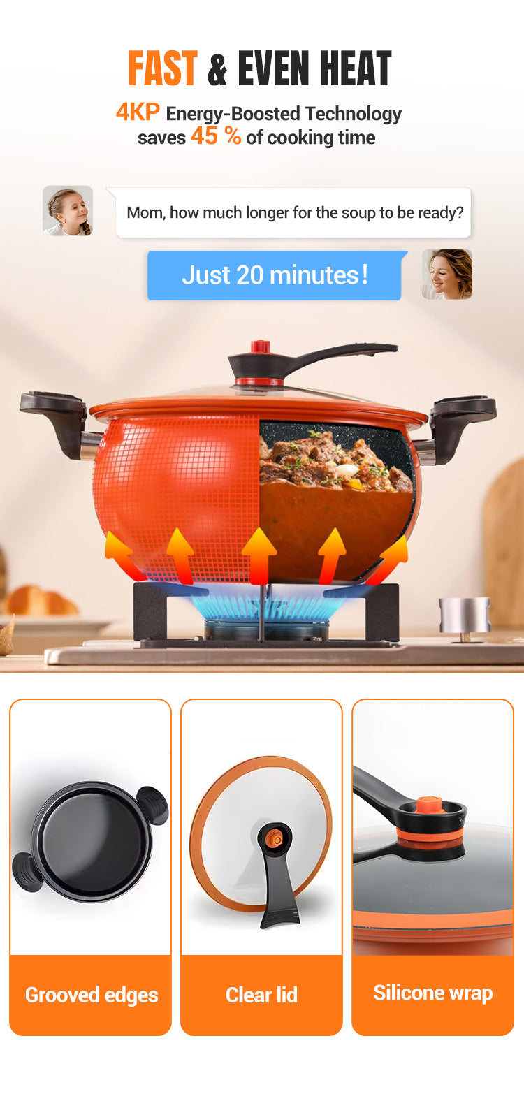 McRib™ Stone Micro Pressure Cooker - Large Capacity Cookware