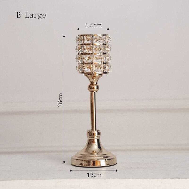Elegant Vintage Metal Candle Holder Centerpiece
