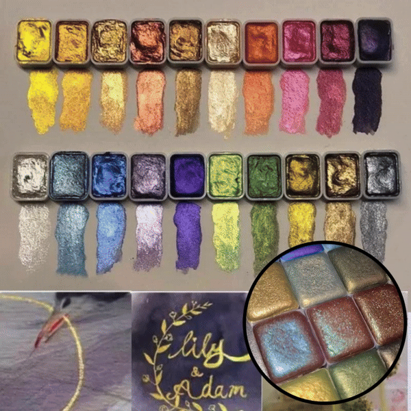 Shimmering Pearl Mineral Pigment Powder for Watercolor Art