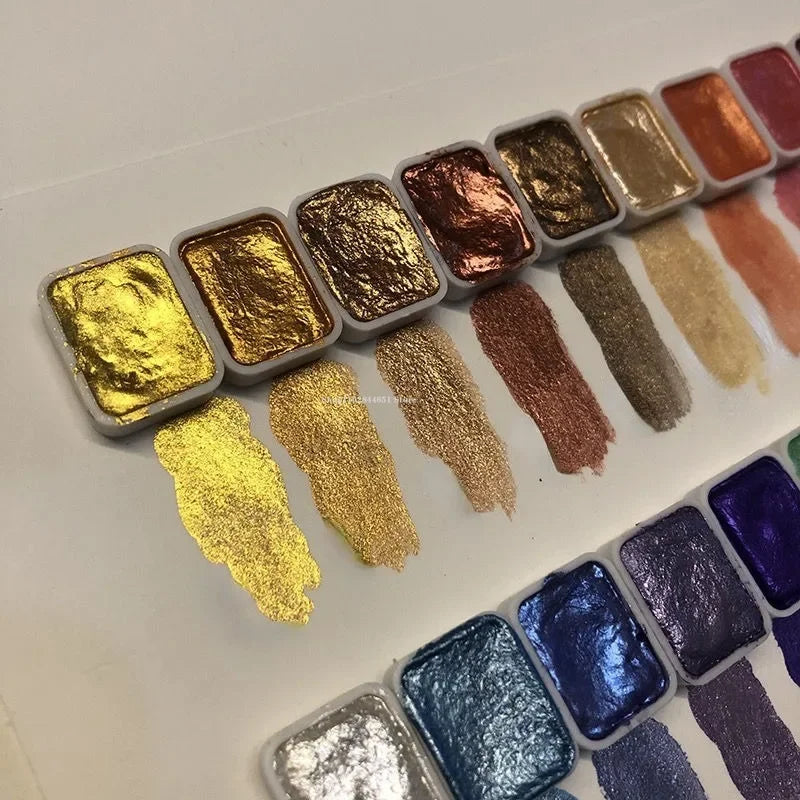 Shimmering Pearl Mineral Pigment Powder for Watercolor Art
