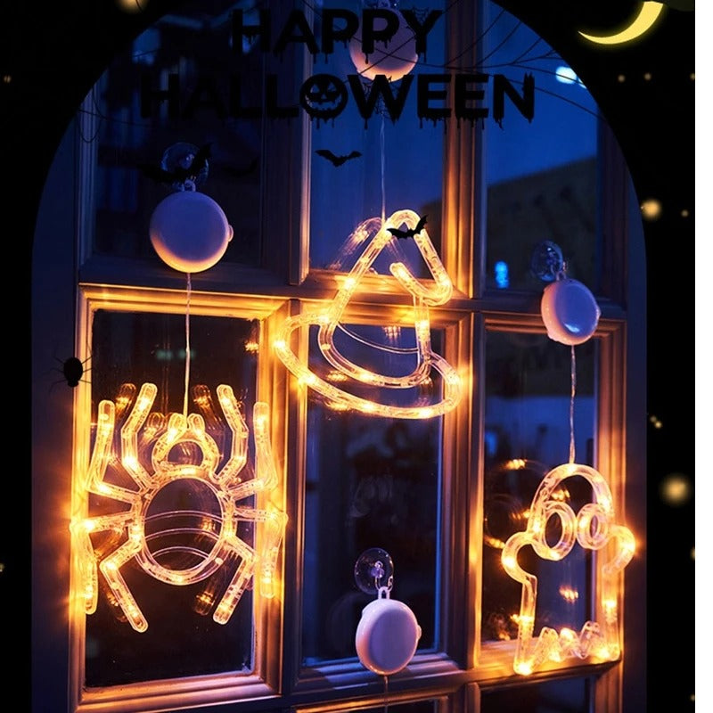 Warm LED Pumpkin Glow Lamp with Suction Cup for Festive Decor