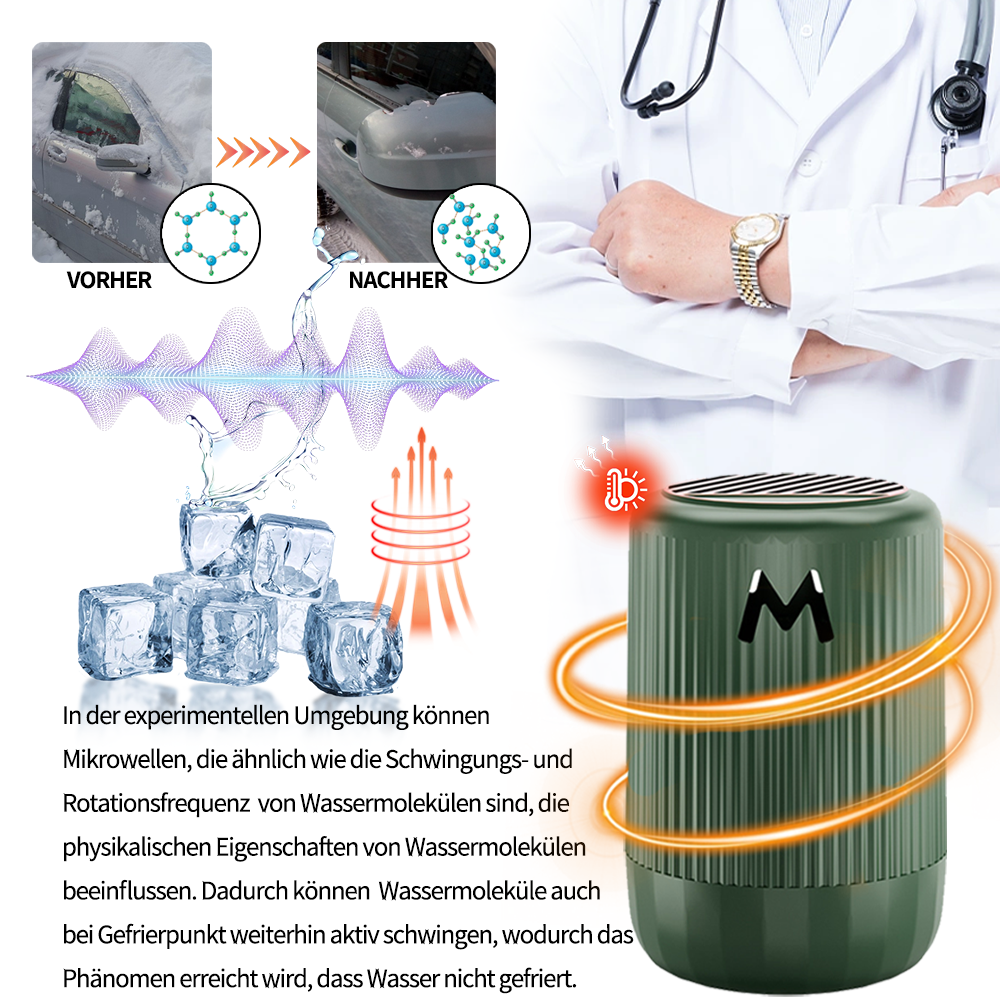 Portable Quick Ice Scraper and Defroster Tool