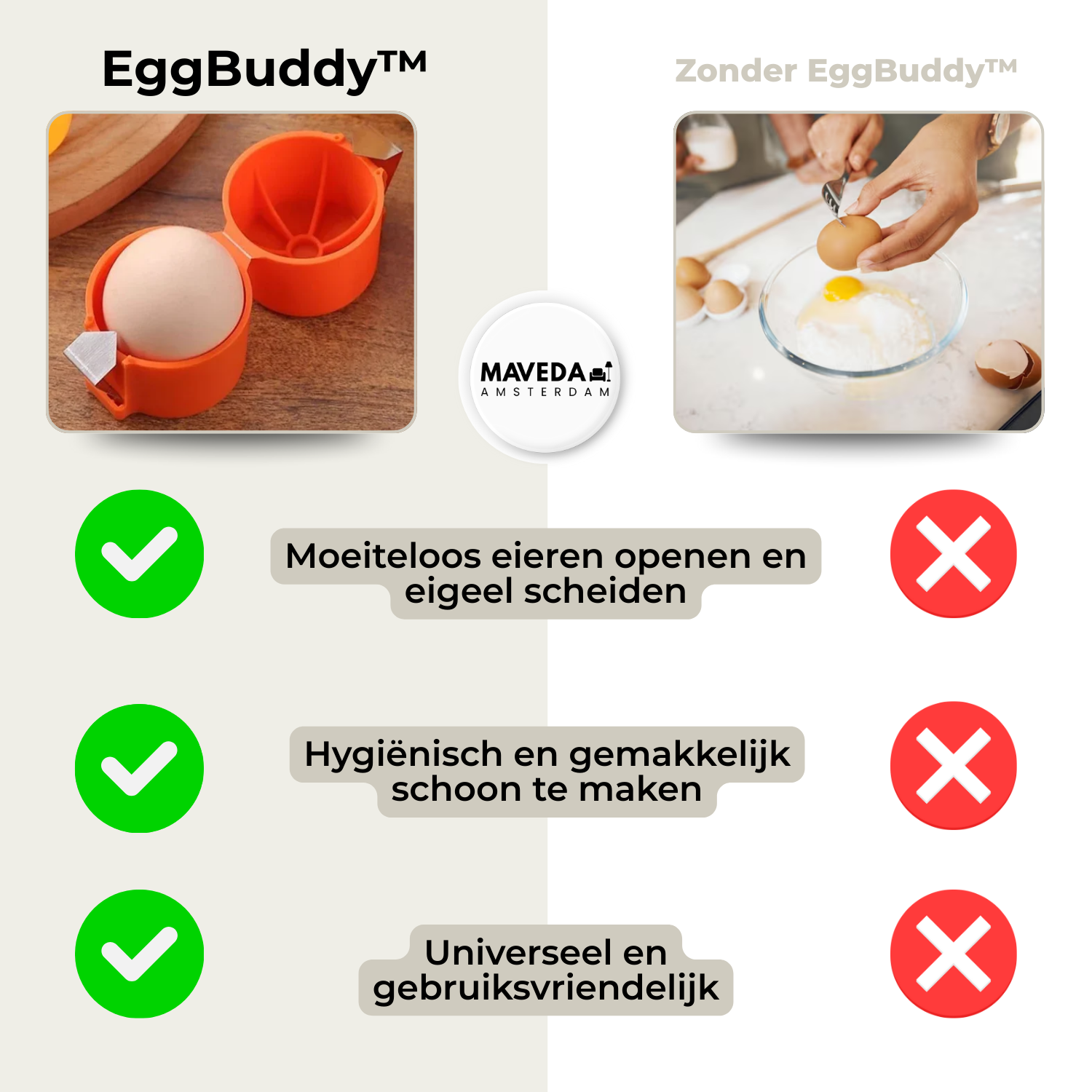 Egg Opener and Separator Kitchen Tool Set