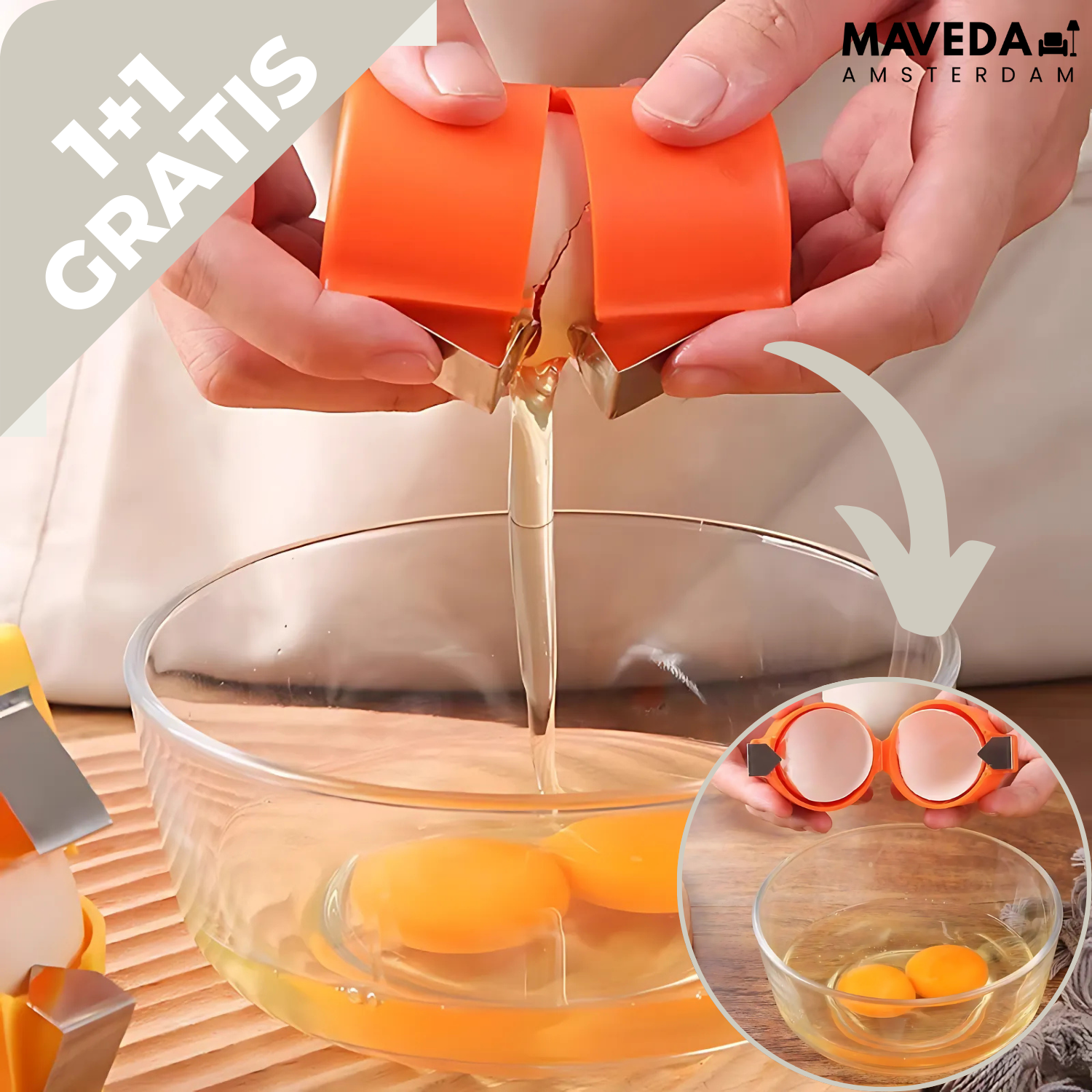 Egg Opener and Separator Kitchen Tool Set