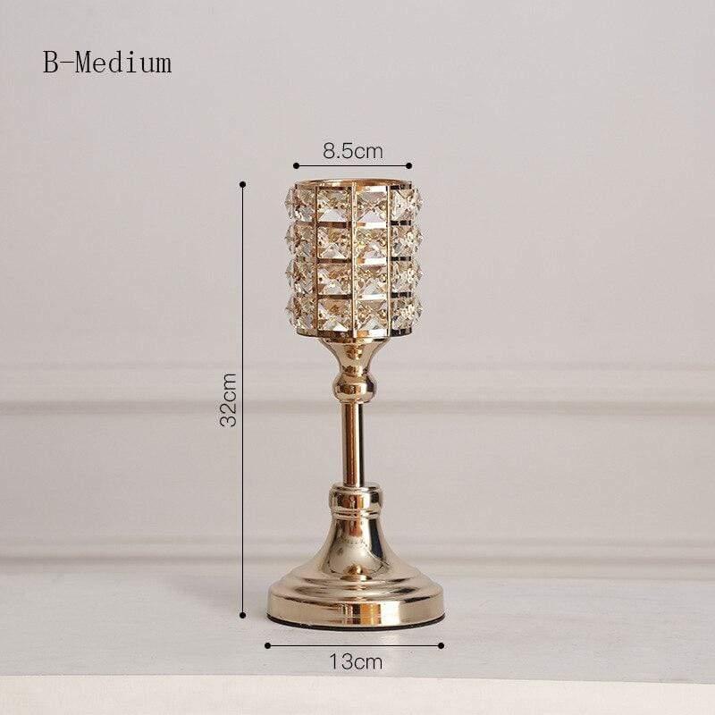 Elegant Vintage Metal Candle Holder Centerpiece