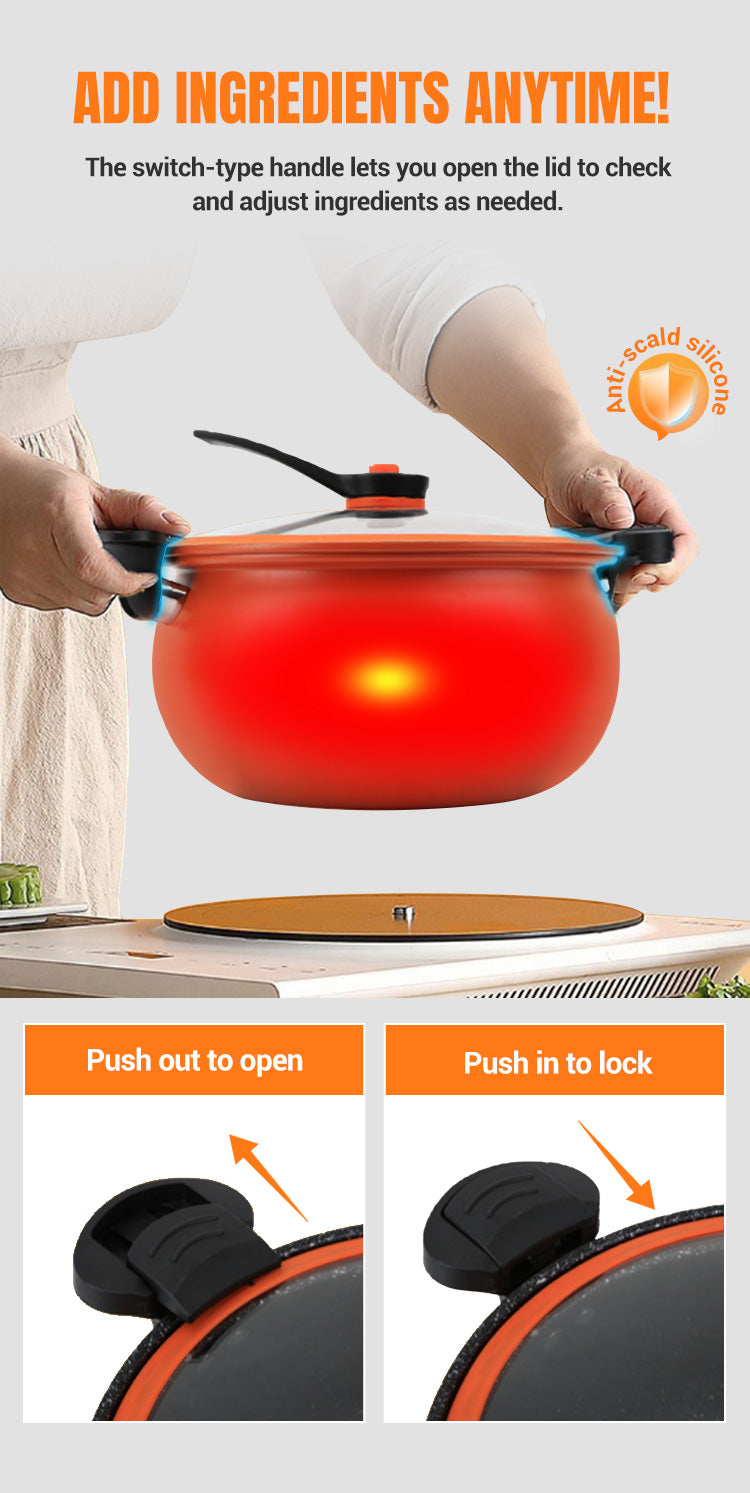 McRib™ Stone Micro Pressure Cooker - Large Capacity Cookware