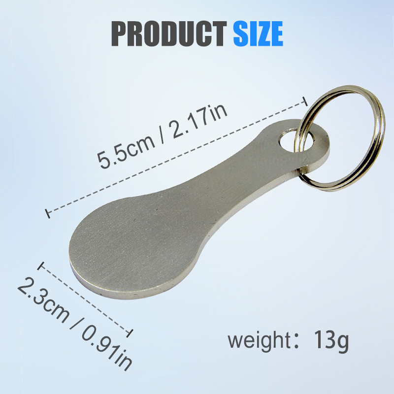 Stainless Steel Shopping Token Keyrings Set