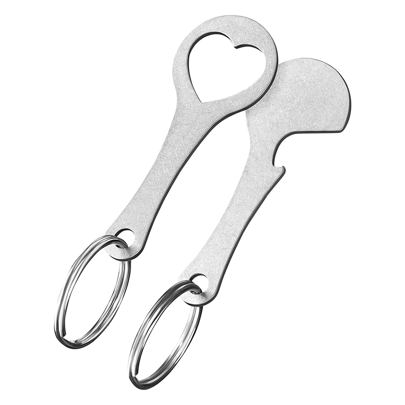 Stainless Steel Shopping Token Keyrings Set