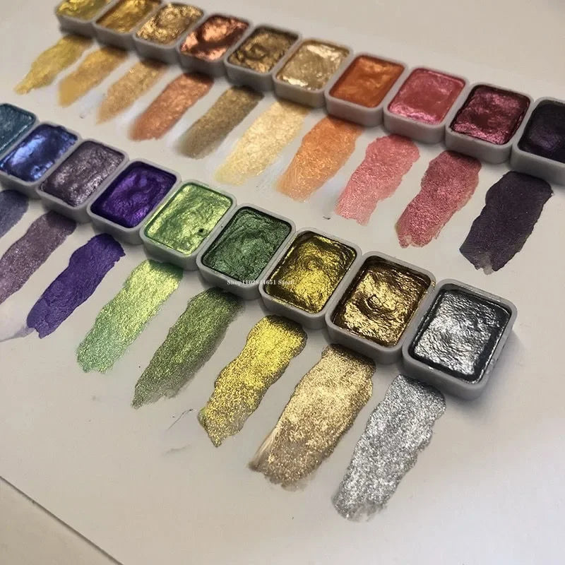 Shimmering Pearl Mineral Pigment Powder for Watercolor Art