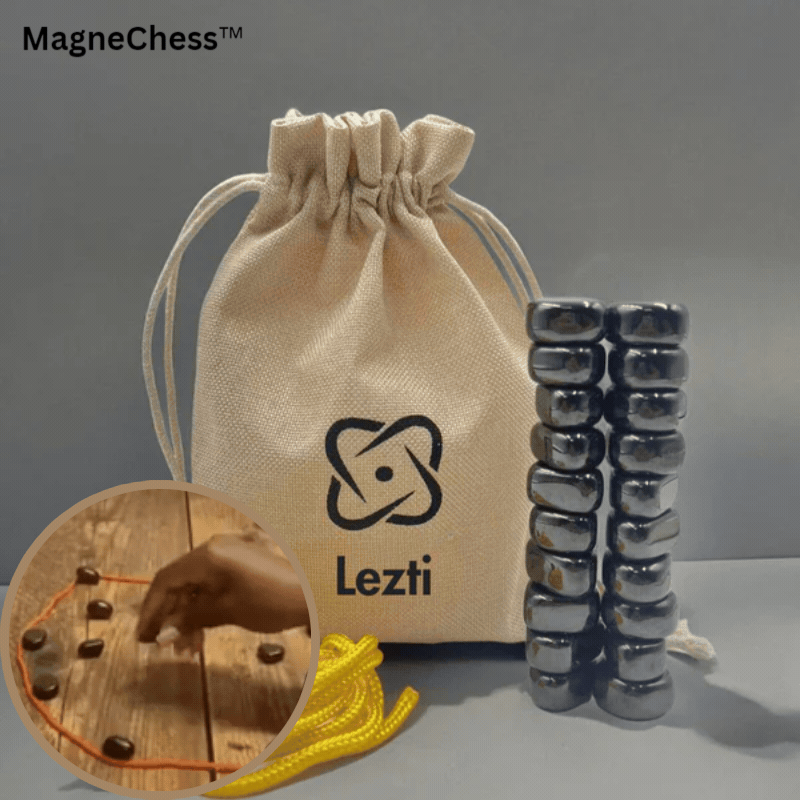 Magnetic Travel Chess Set with Portable Magnetic Pieces