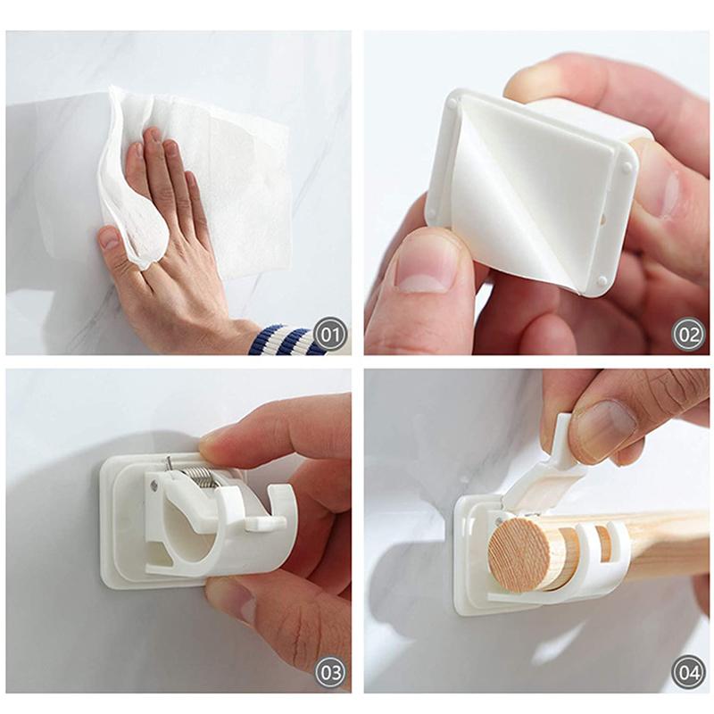 Set of Adjustable No-Drill Curtain Holdbacks for Stylish Window Decor