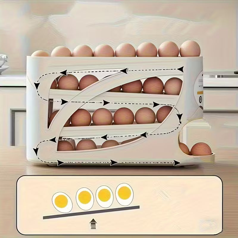 EggTower™ - Space-Saving Fridge Egg Organizer Rack