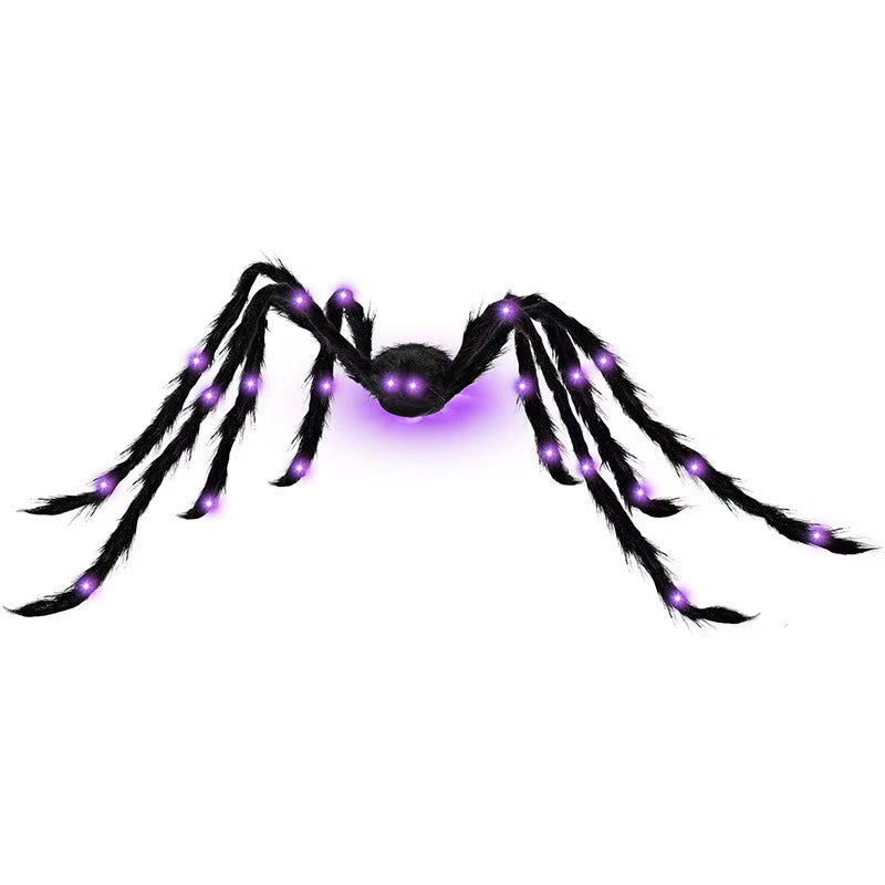 Glowing Purple Halloween Spider Web Decoration